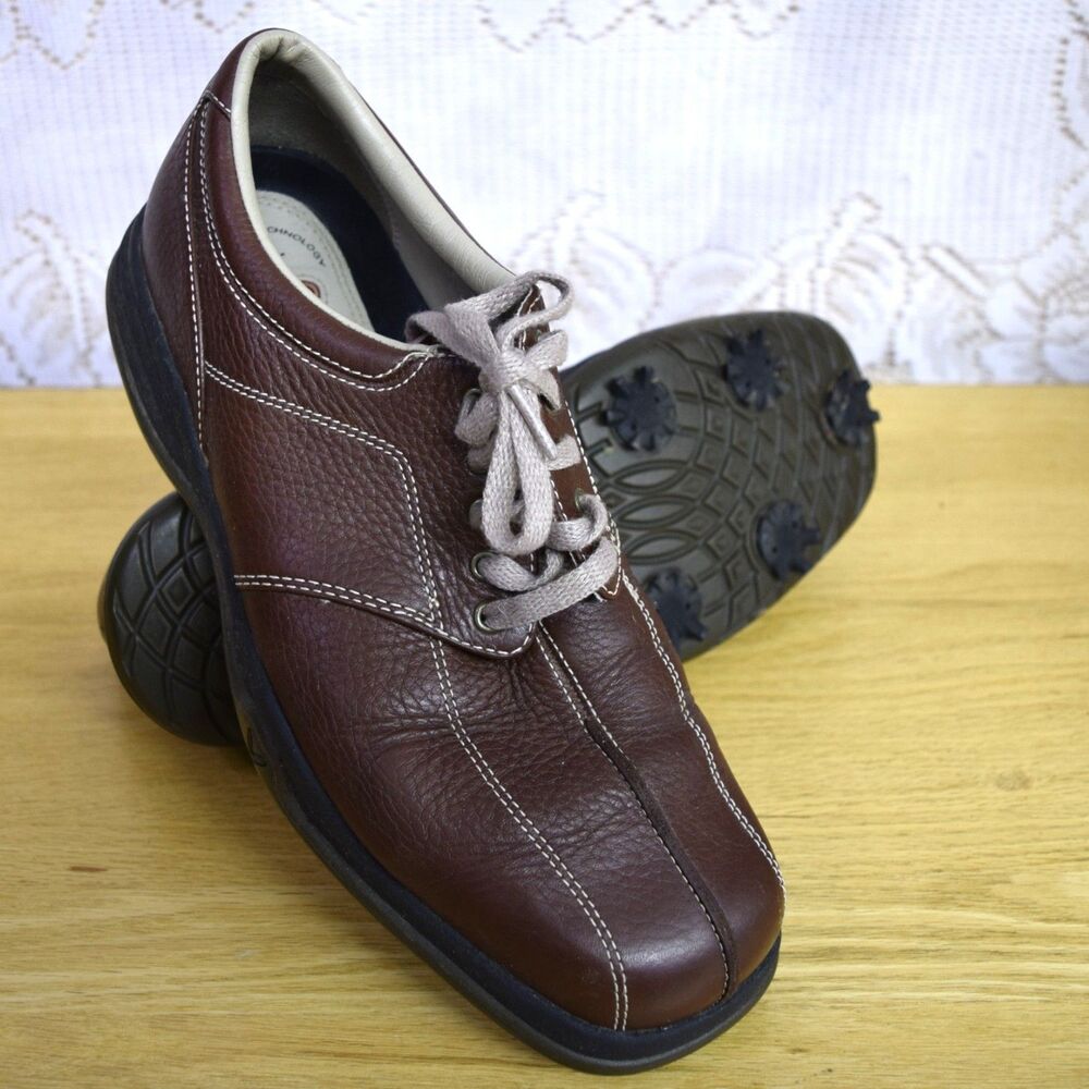 Callaway Golf Shoes Cleats Mens Size 10 Brown Leather EXT Extra Wide Lace Up